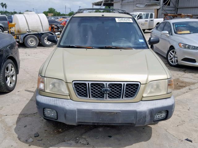 JF1SF63591H722688 - 2001 SUBARU FORESTER L YELLOW photo 9