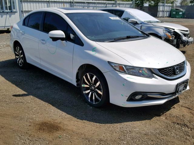 19XFB2F93EE225954 - 2014 HONDA CIVIC EXL WHITE photo 1