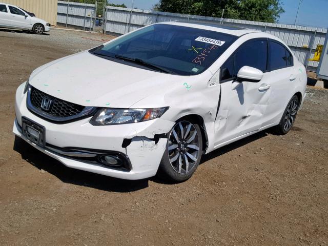 19XFB2F93EE225954 - 2014 HONDA CIVIC EXL WHITE photo 2