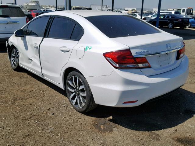 19XFB2F93EE225954 - 2014 HONDA CIVIC EXL WHITE photo 3