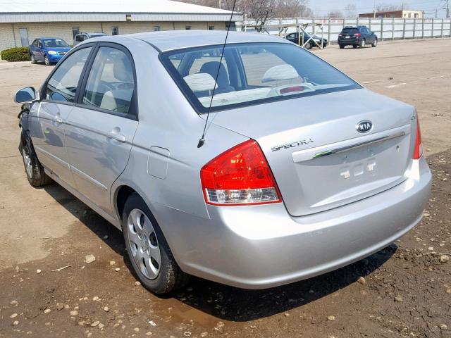 KNAFE221095645886 - 2009 KIA SPECTRA EX SILVER photo 3