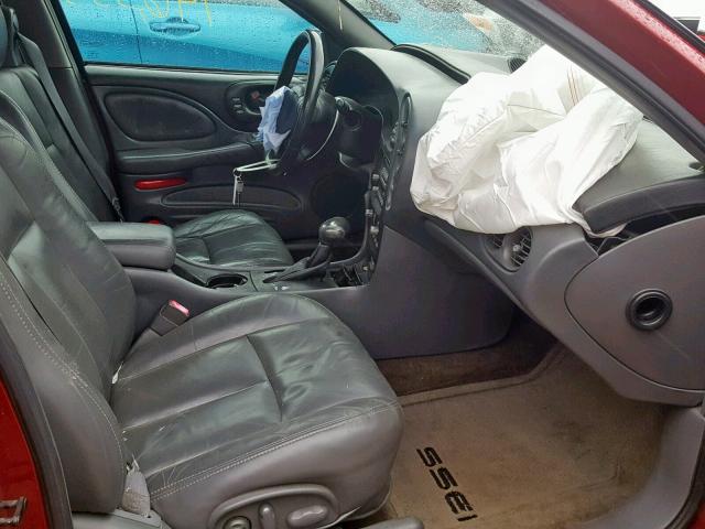 1G2HZ541534168825 - 2003 PONTIAC BONNEVILLE RED photo 5