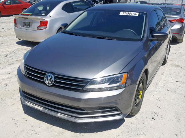 3VW2K7AJ0FM351495 - 2015 VOLKSWAGEN JETTA BASE GRAY photo 2