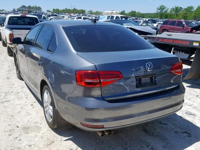 3VW2K7AJ0FM351495 - 2015 VOLKSWAGEN JETTA BASE GRAY photo 3