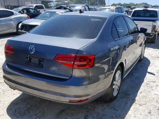 3VW2K7AJ0FM351495 - 2015 VOLKSWAGEN JETTA BASE GRAY photo 4