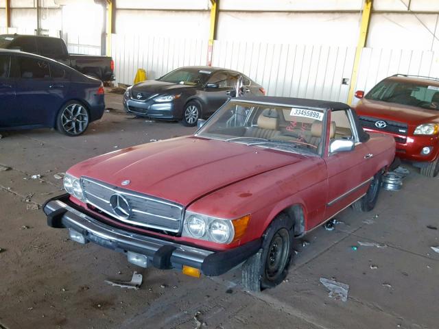 WDBBA45A8DB021072 - 1983 MERCEDES-BENZ 380 SL RED photo 2