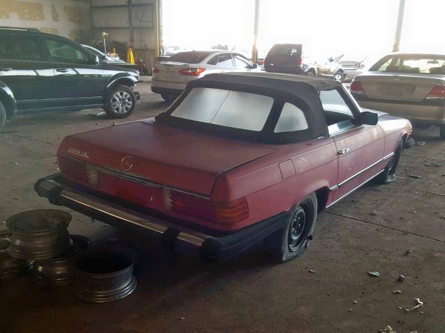 WDBBA45A8DB021072 - 1983 MERCEDES-BENZ 380 SL RED photo 4