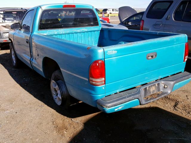 1B7FL26P0WS592269 - 1998 DODGE DAKOTA GREEN photo 3