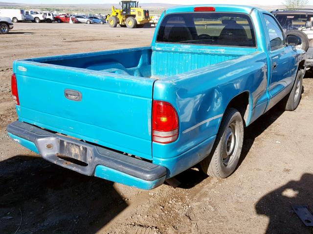 1B7FL26P0WS592269 - 1998 DODGE DAKOTA GREEN photo 4