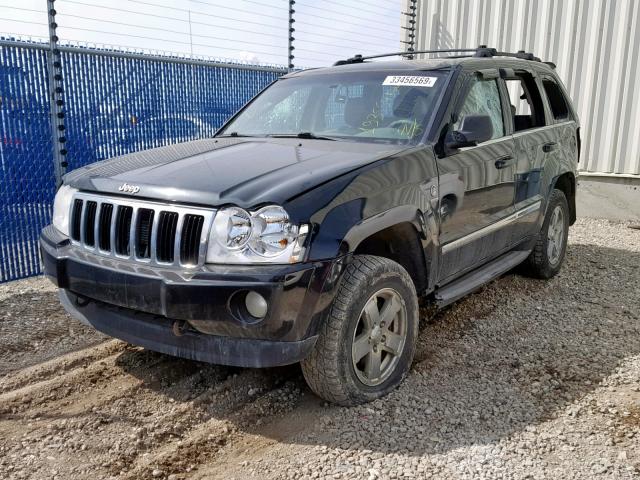 1J4HR58235C509902 - 2005 JEEP GRAND CHER BLACK photo 2