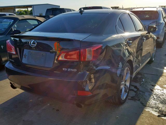 JTHBF5C23B5144227 - 2011 LEXUS IS250 BLACK photo 4