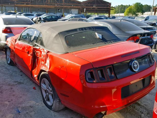 1ZVBP8EM3E5272127 - 2014 FORD MUSTANG RED photo 3