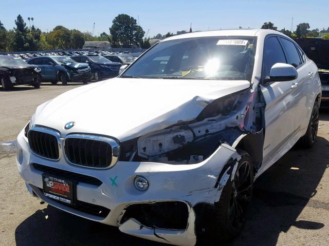 5UXKU2C5XF0F95823 - 2015 BMW X6 XDRIVE3 WHITE photo 2