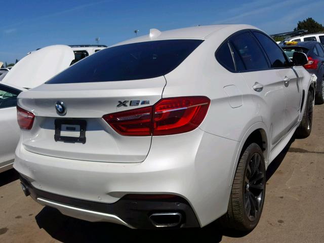 5UXKU2C5XF0F95823 - 2015 BMW X6 XDRIVE3 WHITE photo 4