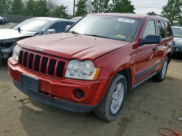 1J4GR48K96C183918 - 2006 JEEP GRAND CHER RED photo 2