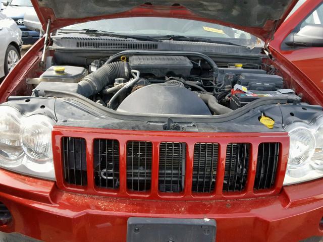 1J4GR48K96C183918 - 2006 JEEP GRAND CHER RED photo 7