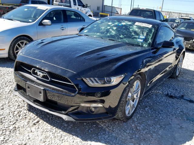 1FA6P8CF4F5310383 - 2015 FORD MUSTANG GT BLACK photo 2