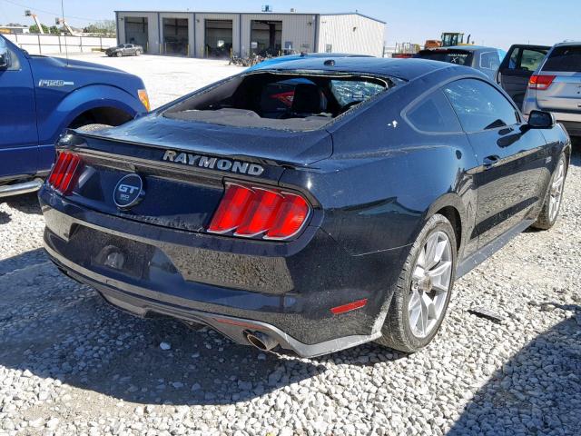 1FA6P8CF4F5310383 - 2015 FORD MUSTANG GT BLACK photo 4