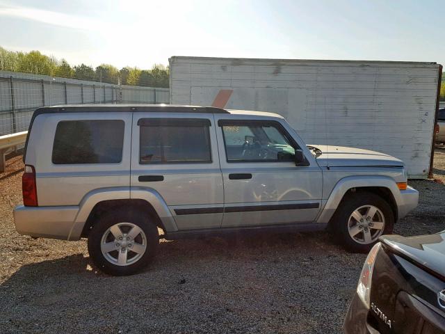 1J8HH48K26C233788 - 2006 JEEP COMMANDER SILVER photo 9
