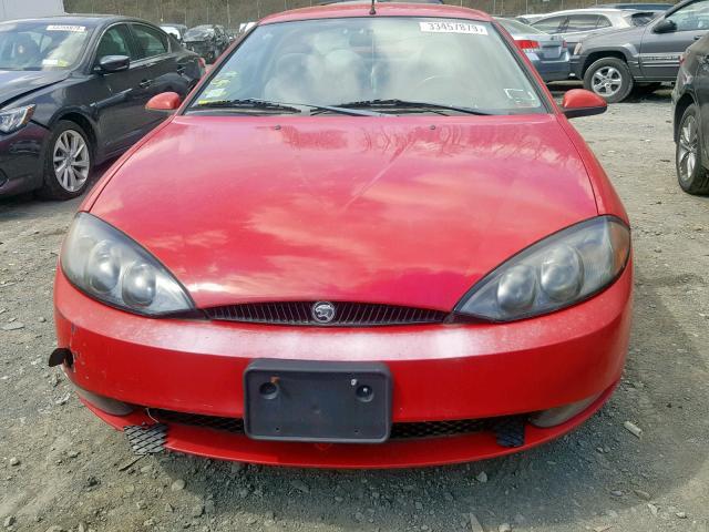 1ZWFT61L1Y5627701 - 2000 MERCURY COUGAR V6 RED photo 9