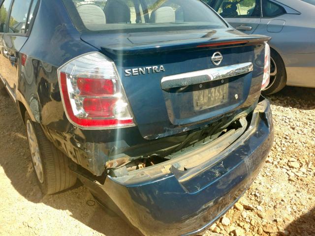 3N1AB6AP8CL737843 - 2012 NISSAN SENTRA 2.0 BLUE photo 9