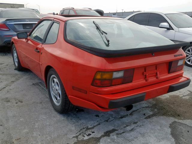 WP0AB094XHN474735 - 1987 PORSCHE 944 RED photo 3