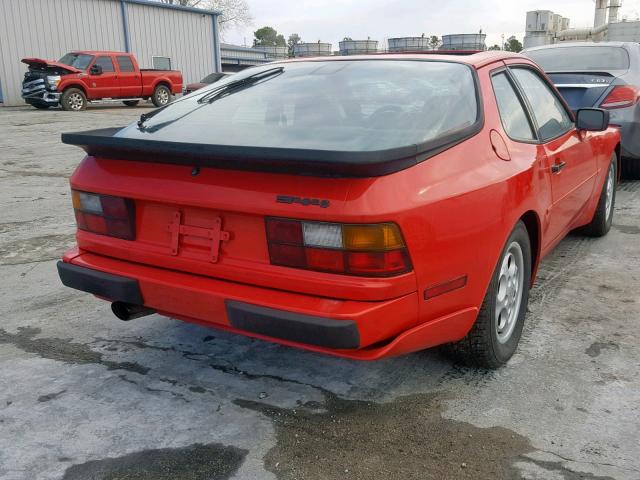 WP0AB094XHN474735 - 1987 PORSCHE 944 RED photo 4