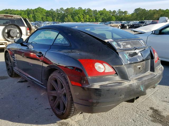 1C3AN59L85X031077 - 2005 CHRYSLER CROSSFIRE BLACK photo 3