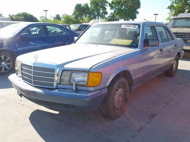 WDBCA25D4MA592132 - 1991 MERCEDES-BENZ 300 SEL BLUE photo 2