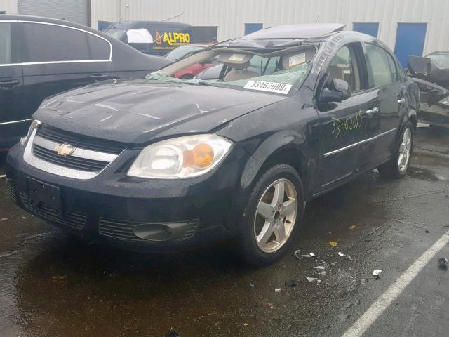 1G1AZ54F357641415 - 2005 CHEVROLET COBALT LT BLACK photo 2