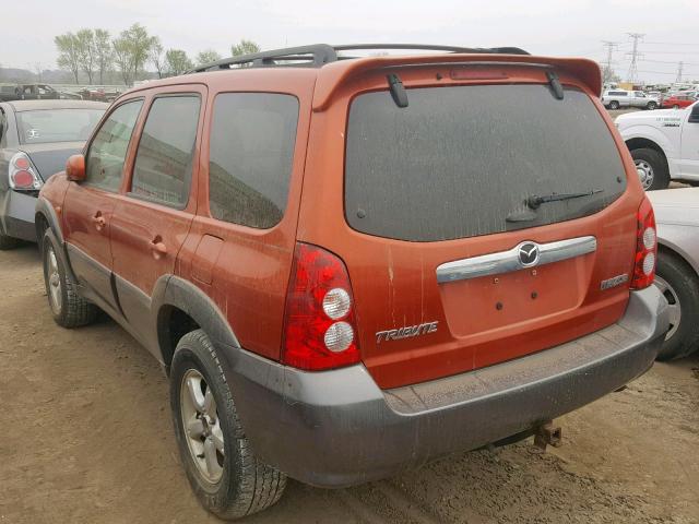 4F2CZ96185KM01962 - 2005 MAZDA TRIBUTE S ORANGE photo 3