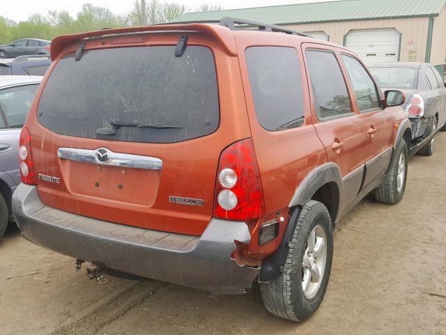 4F2CZ96185KM01962 - 2005 MAZDA TRIBUTE S ORANGE photo 4