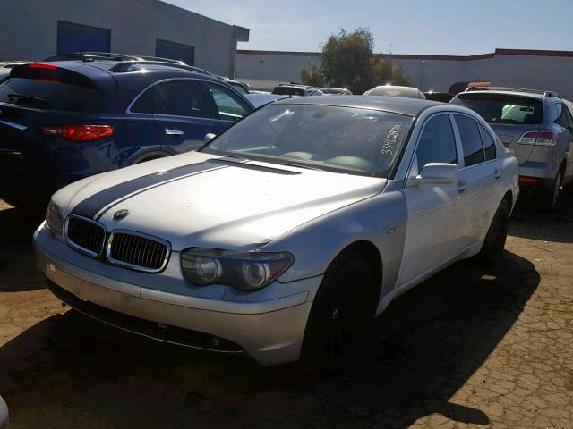 WBAGL63443DP64192 - 2003 BMW 745 I WHITE photo 2