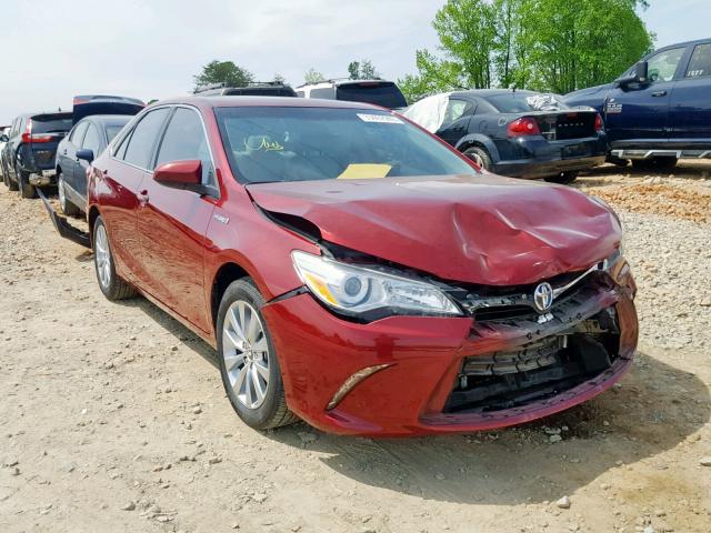 4T1BD1FK2FU168389 - 2015 TOYOTA CAMRY HYBR RED photo 1