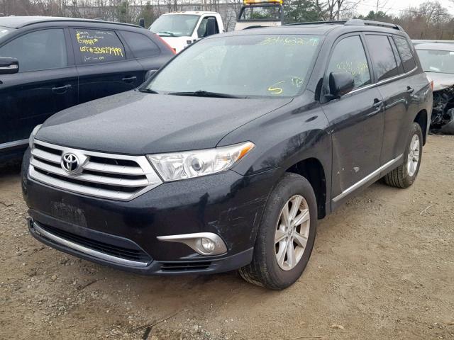 5TDBK3EHXCS106153 - 2012 TOYOTA HIGHLANDER BLACK photo 2