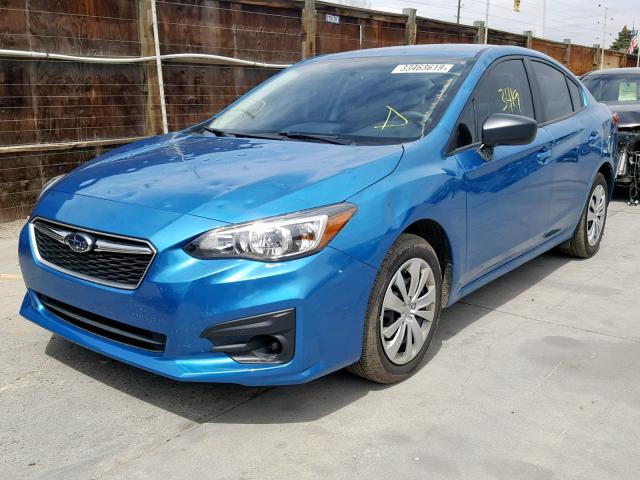 4S3GKAA64J3610730 - 2018 SUBARU IMPREZA BLUE photo 2