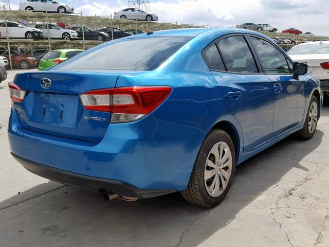 4S3GKAA64J3610730 - 2018 SUBARU IMPREZA BLUE photo 4