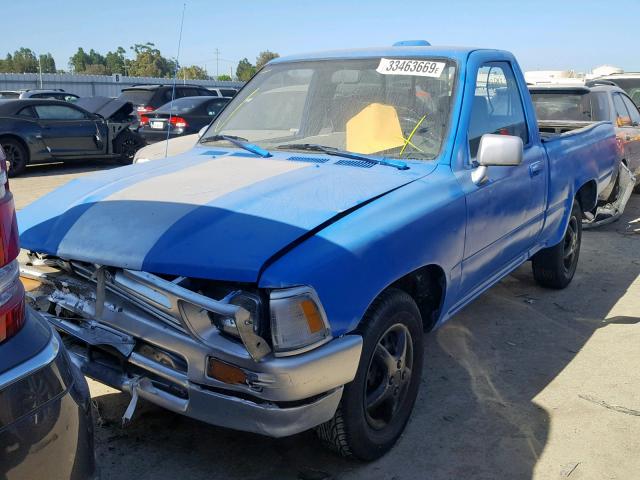 4TARN81AXRZ163421 - 1994 TOYOTA PICKUP 1/2 BLUE photo 2