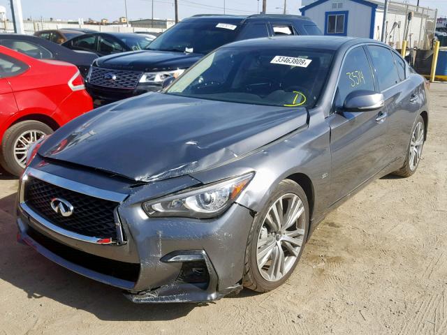 JN1EV7AP0JM357154 - 2018 INFINITI Q50 LUXE GRAY photo 2