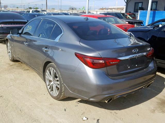 JN1EV7AP0JM357154 - 2018 INFINITI Q50 LUXE GRAY photo 3