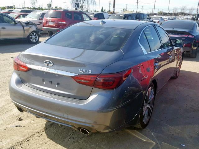 JN1EV7AP0JM357154 - 2018 INFINITI Q50 LUXE GRAY photo 4