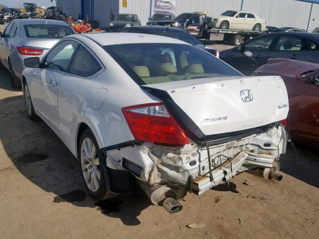 1HGCS228X9A007651 - 2009 HONDA ACCORD EXL WHITE photo 3