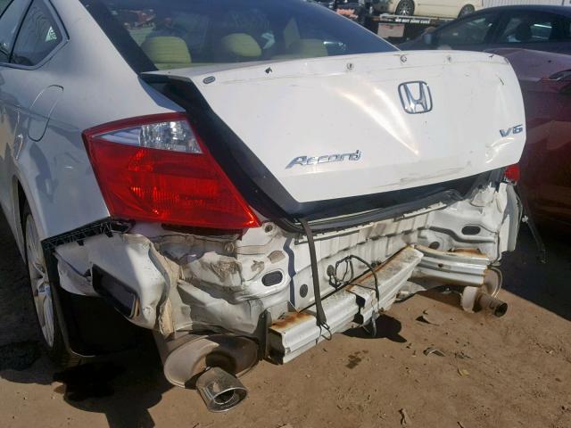 1HGCS228X9A007651 - 2009 HONDA ACCORD EXL WHITE photo 9