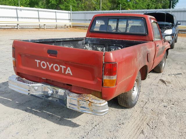 JT4RN50R5H0230164 - 1987 TOYOTA PICKUP 1/2 RED photo 4