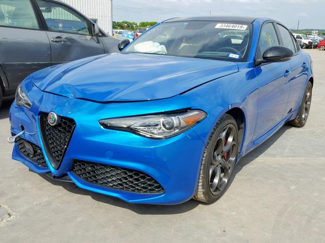 ZARFAECN7J7596931 - 2018 ALFA ROMEO GIULIA TI BLUE photo 2