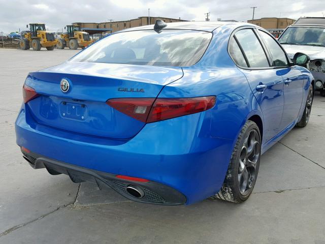 ZARFAECN7J7596931 - 2018 ALFA ROMEO GIULIA TI BLUE photo 4