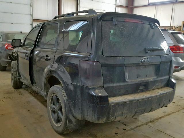 1FMCU9DG9AKD08895 - 2010 FORD ESCAPE XLT BLACK photo 3