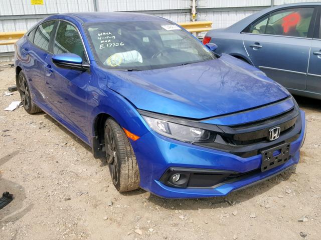 2HGFC2F89KH520515 - 2019 HONDA CIVIC SPOR BLUE photo 1