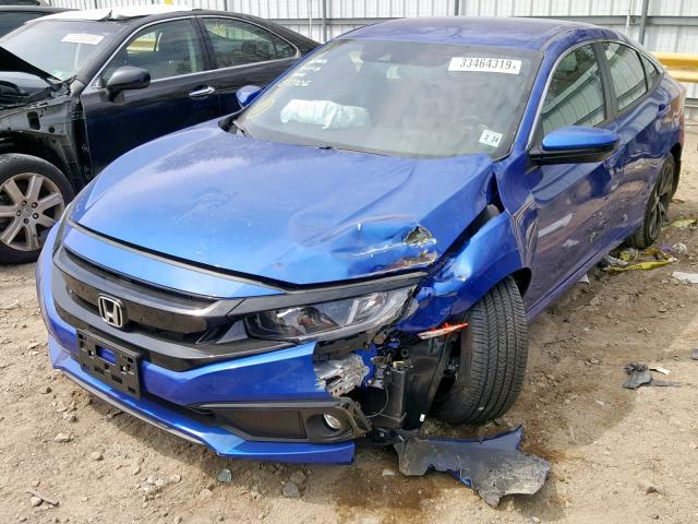 2HGFC2F89KH520515 - 2019 HONDA CIVIC SPOR BLUE photo 2