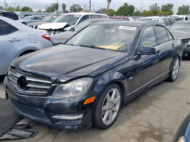 WDDGF4HB0CA632379 - 2012 MERCEDES-BENZ C 250 BLACK photo 2